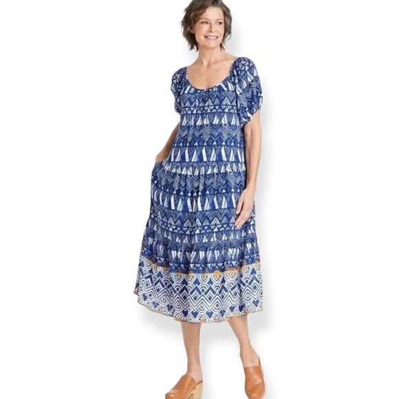 Knox Rose Surf's Up Tiered Dress Small - Picture 1 of 6